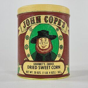 Vintage John Copes Gourmet's Toasted Sweet Corn TIN Rheems Lancaster County, Pa